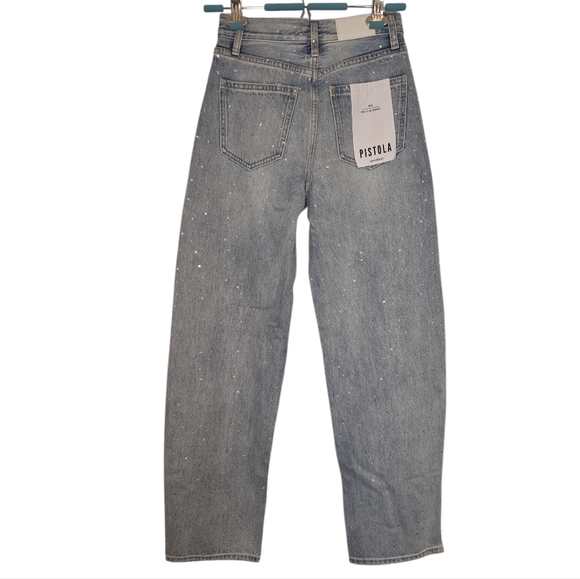 NWT Pistola Wes High Rise Barrel Glitz Jean - Picture 10 of 14
